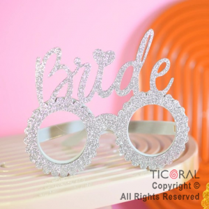 ANTEOJO GLITTER BRIDE PLATA X 1